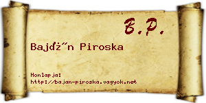 Baján Piroska névjegykártya
